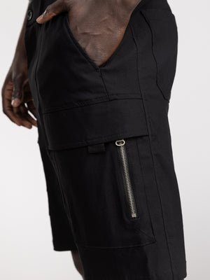 CARGO WOVEN BERMUDA Black / 48