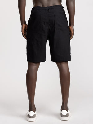 CARGO WOVEN BERMUDA Black / 48