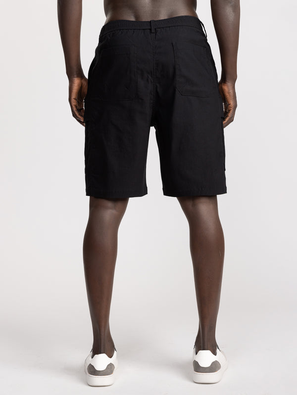 CARGO WOVEN BERMUDA Black / 48