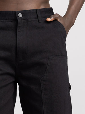 CARGO WOVEN BERMUDA Black / 48