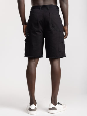 CARGO WOVEN BERMUDA Black / 48