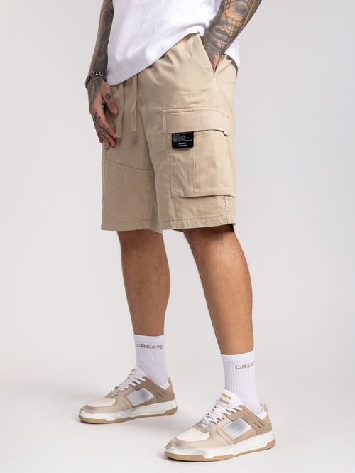 CARGO WOVEN BERMUDA Beige / 48