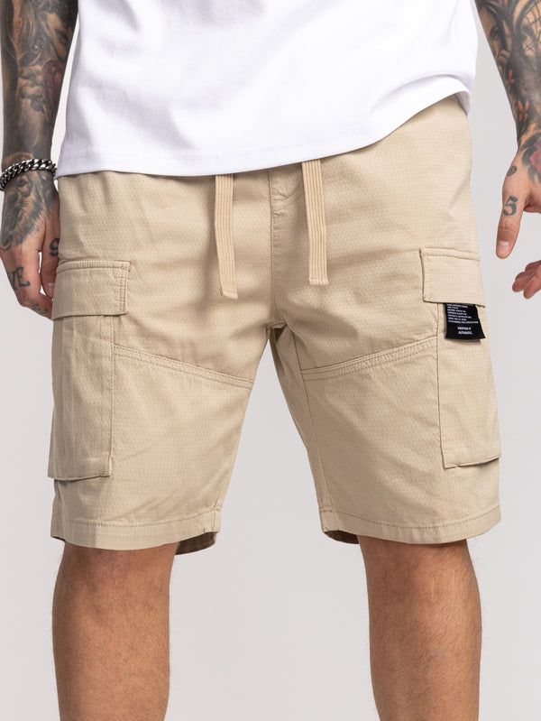 CARGO WOVEN BERMUDA Beige / 48