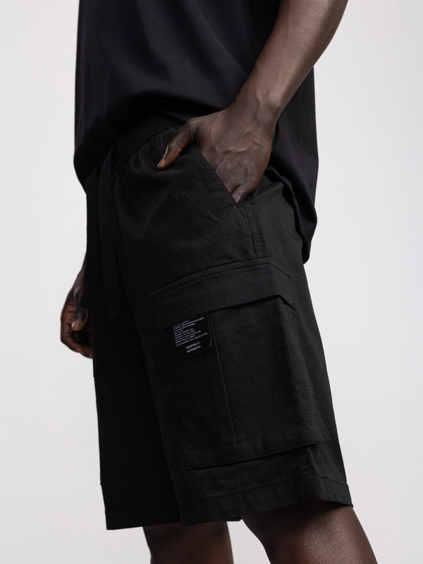 CARGO WOVEN BERMUDA Black / 48