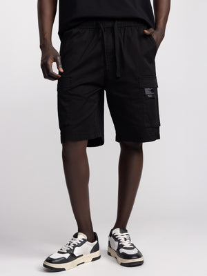 CARGO WOVEN BERMUDA Black / 48