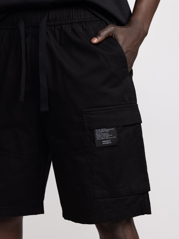 CARGO WOVEN BERMUDA Black / 48
