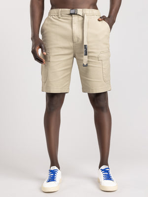 CARGO WOVEN BERMUDA Khaki / 48