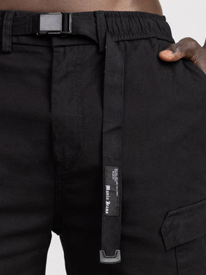 CARGO WOVEN BERMUDA Black / 48