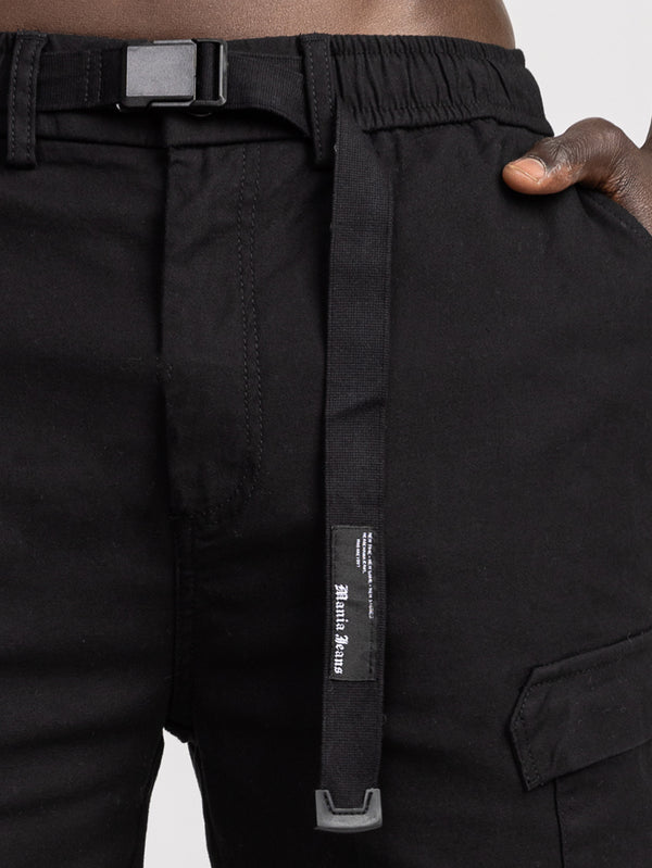 CARGO WOVEN BERMUDA Black / 48