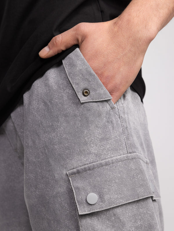 CARGO WOVEN BERMUDA Gray / 48