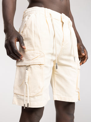 CARGO WOVEN BERMUDA Cream / 48