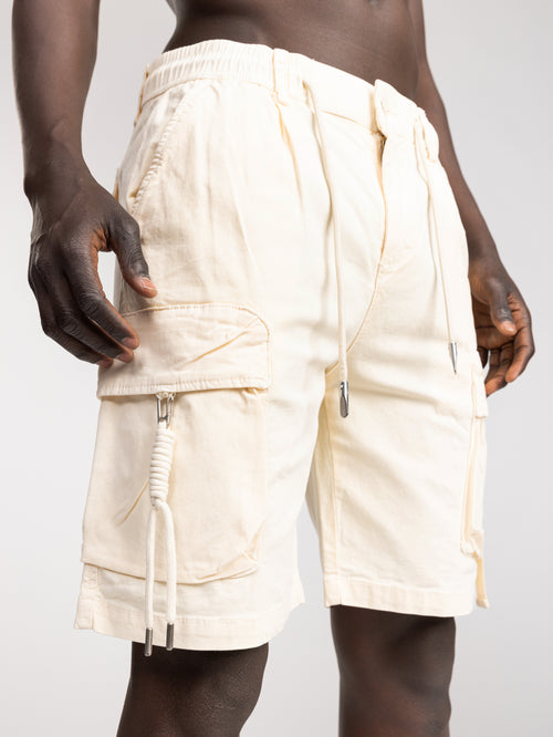 CARGO WOVEN BERMUDA Cream / 48