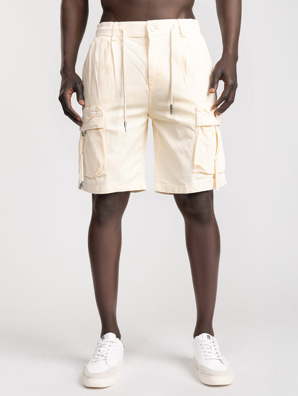 CARGO WOVEN BERMUDA Cream / 48