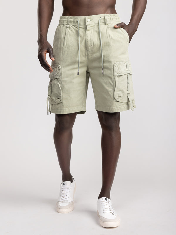 CARGO WOVEN BERMUDA Khaki / 48