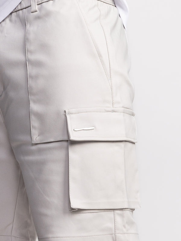 CARGO WOVEN BERMUDA Light Gray / 48
