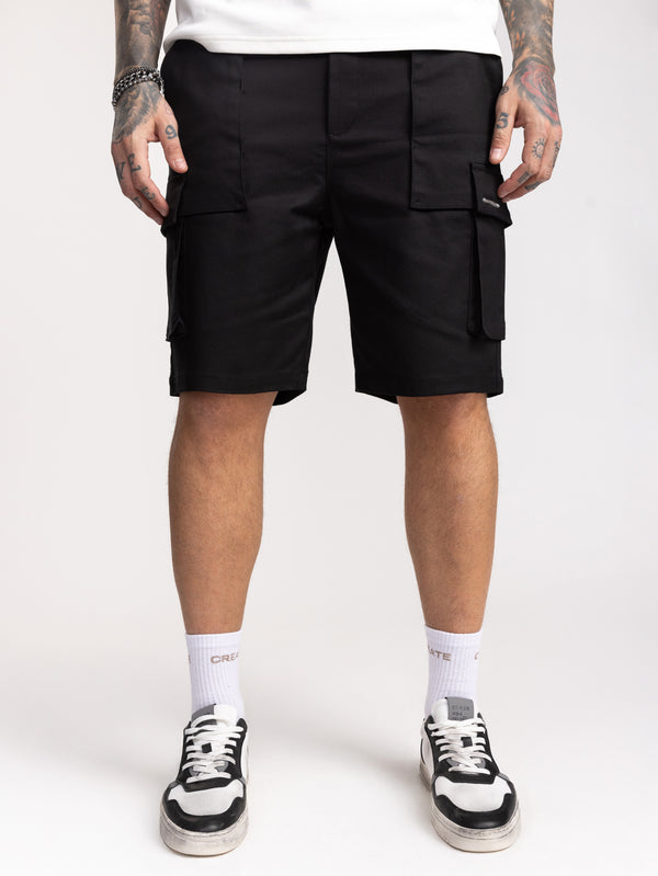 CARGO WOVEN BERMUDA Black / 48