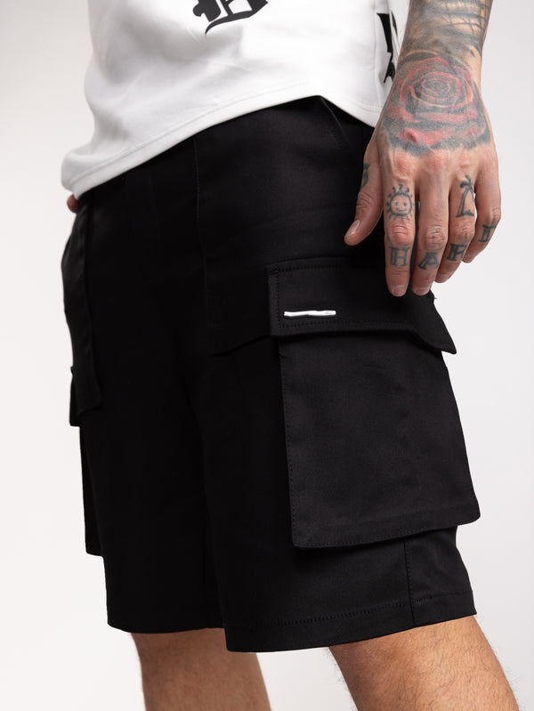 CARGO WOVEN BERMUDA Black / 48