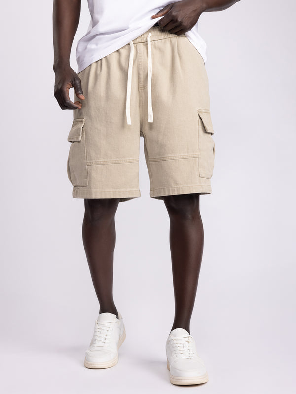 CARGO WOVEN BERMUDA Stone / 48