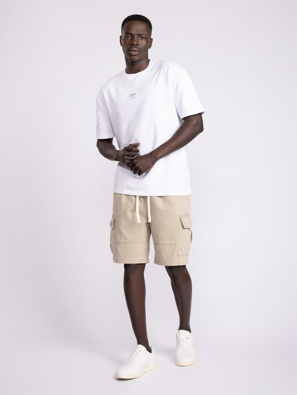 CARGO WOVEN BERMUDA Stone / 48