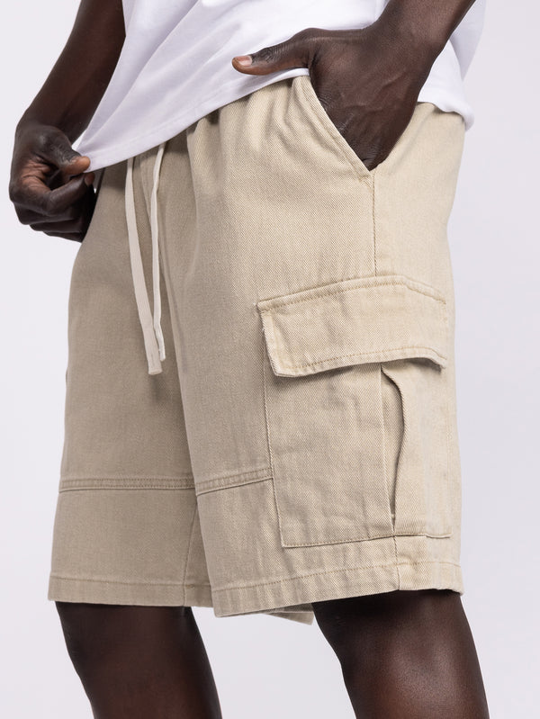 CARGO WOVEN BERMUDA Stone / 48