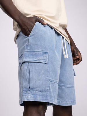 CARGO WOVEN BERMUDA Denim / 48