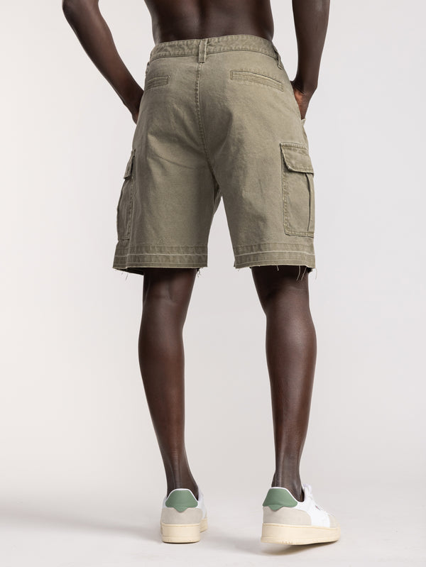 CARGO WOVEN BERMUDA Khaki / 48