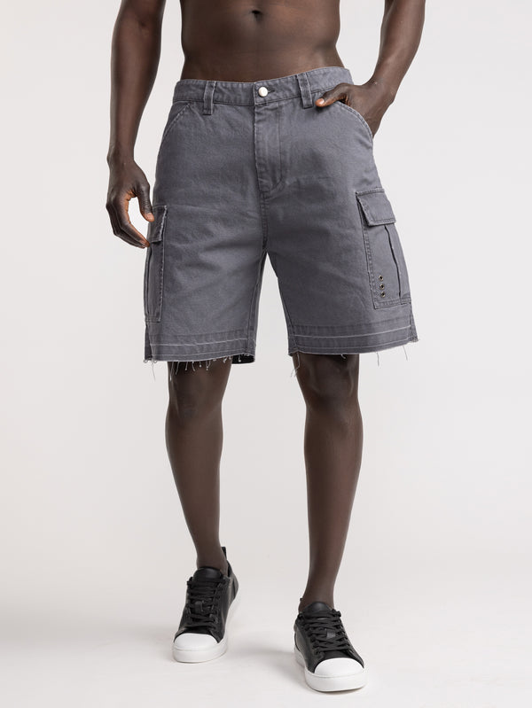 CARGO WOVEN BERMUDA Gray / 48
