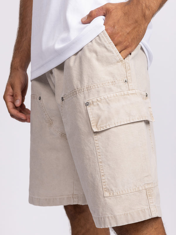 CARGO WOVEN BERMUDA Stone / 48