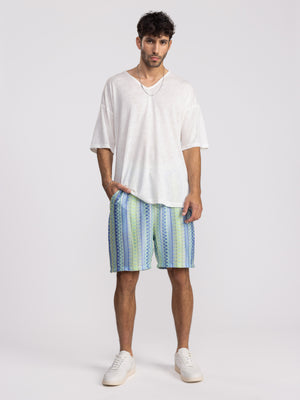 WOVEN BERMUDA Turquoise / XS