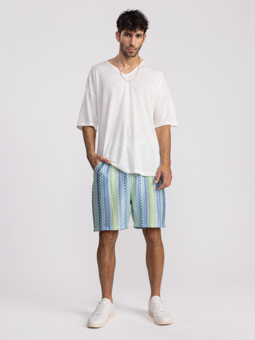 WOVEN BERMUDA Turquoise / XS