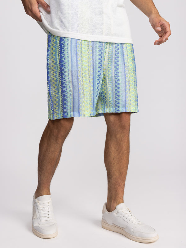 WOVEN BERMUDA Turquoise / XS