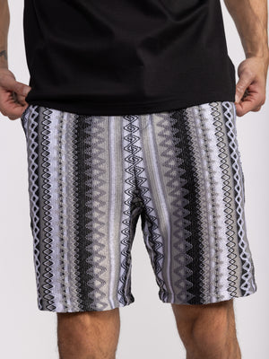 WOVEN BERMUDA Black / White / XS