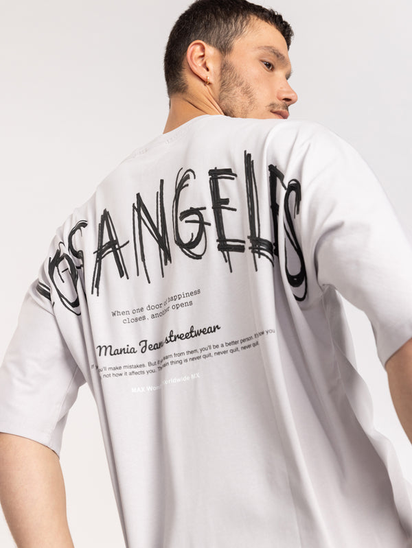 T-SHIRT OVER SIZE Light Gray / XXS