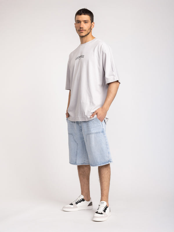 T-SHIRT OVER SIZE Light Gray / XXS