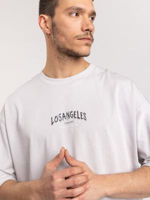 T-SHIRT OVER SIZE Light Gray / XXS
