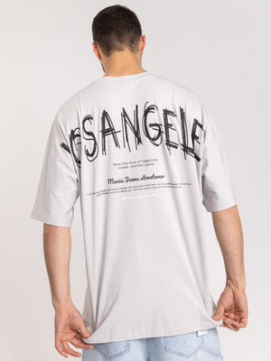 T-SHIRT OVER SIZE Light Gray / XXS