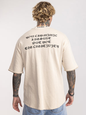 T-SHIRT OVER SIZE Stone / XXS