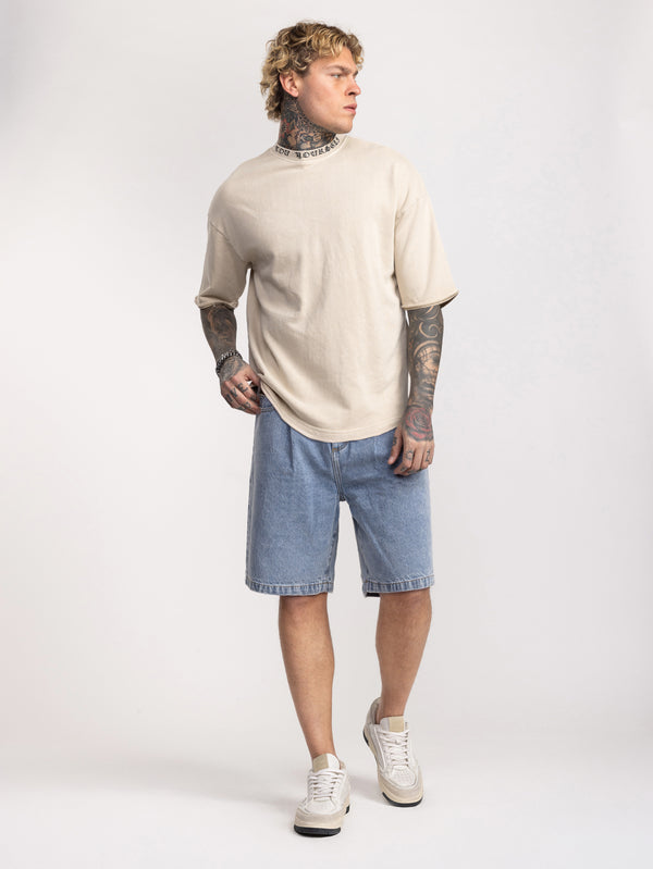 T-SHIRT OVER SIZE Stone / XXS