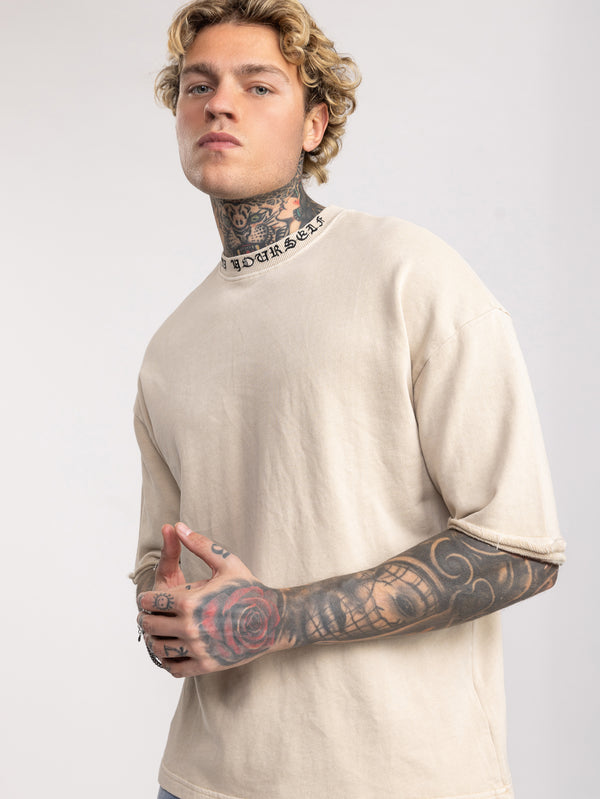 T-SHIRT OVER SIZE Stone / XXS
