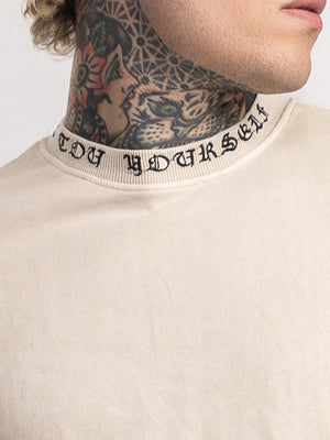 T-SHIRT OVER SIZE Stone / XXS