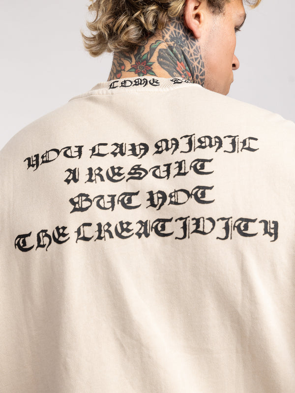 T-SHIRT OVER SIZE Stone / XXS
