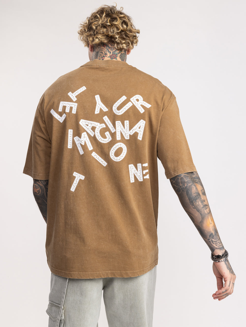 T-SHIRT OVER SIZE Brown / XXS