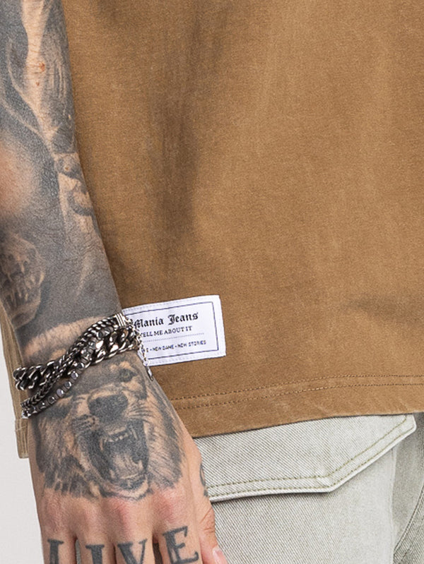 T-SHIRT OVER SIZE Brown / XXS