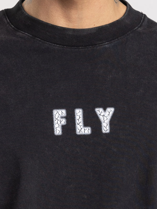T-SHIRT OVER SIZE Scrubbed Black / XXS