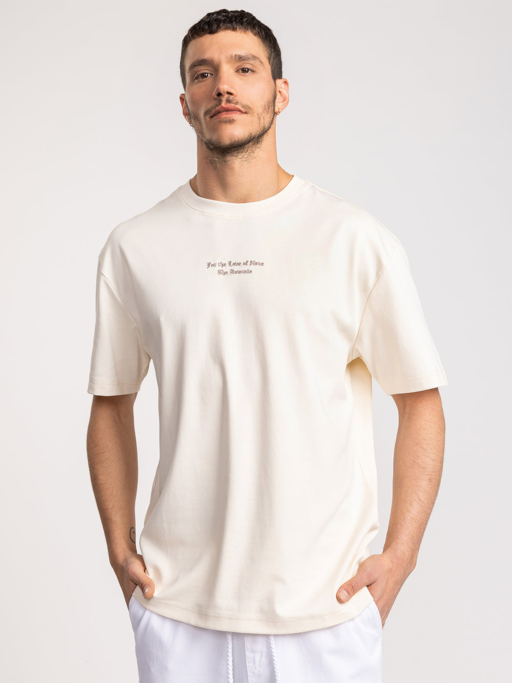T-SHIRT OVER SIZE Cream / XXS