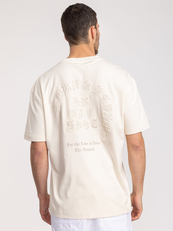 T-SHIRT OVER SIZE Cream / XXS