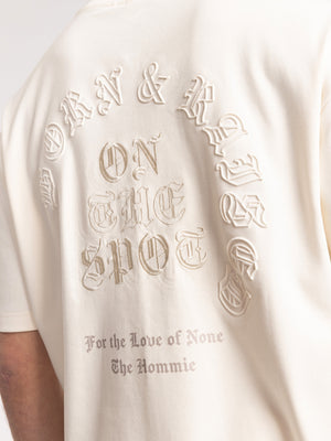 T-SHIRT OVER SIZE Cream / XXS