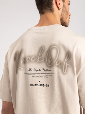 T-SHIRT OVER SIZE Stone / XXS