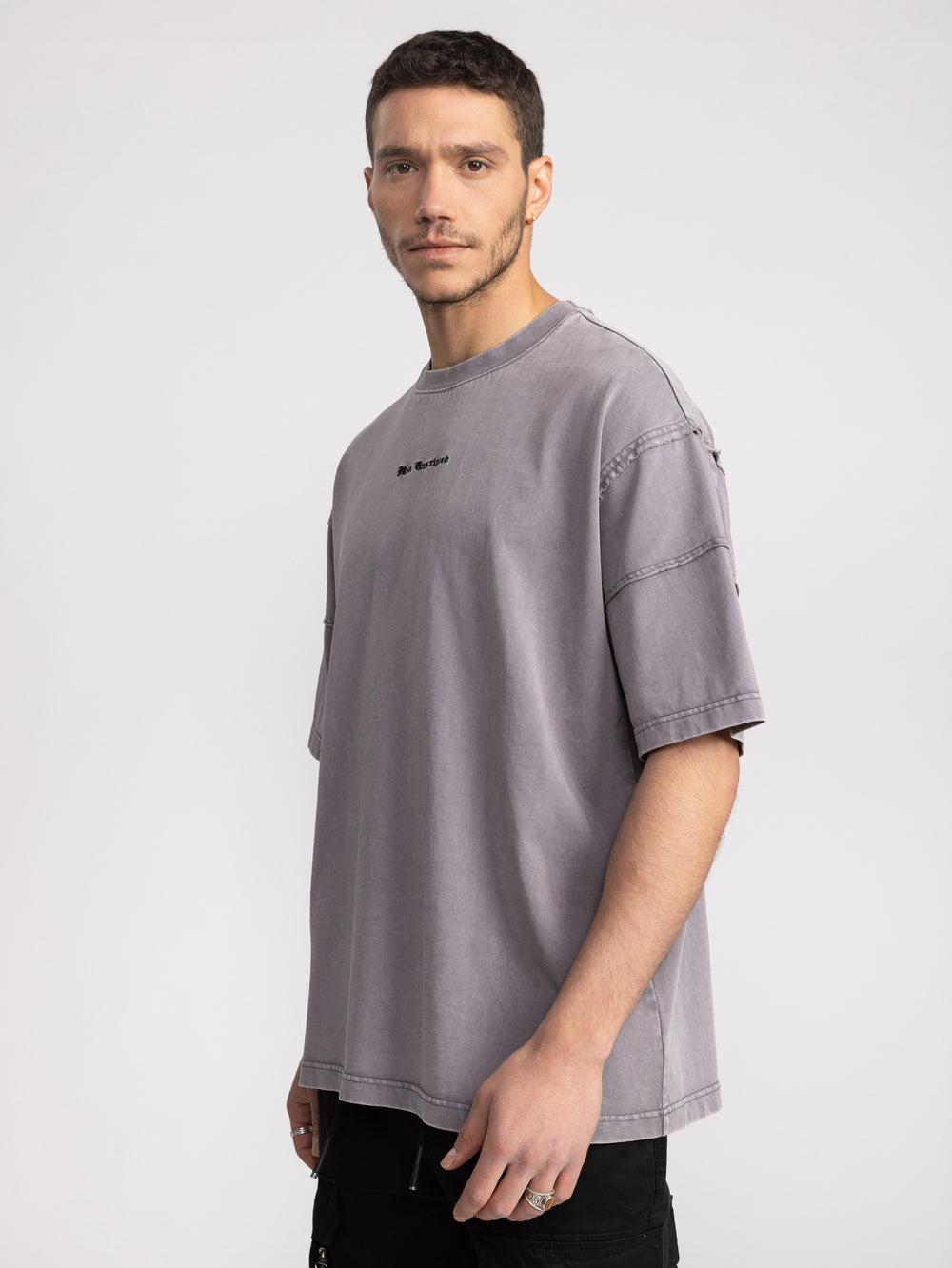T-SHIRT OVER SIZE Gray / XXS