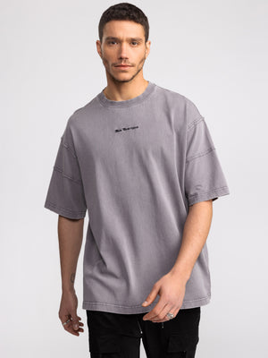 T-SHIRT OVER SIZE Gray / XXS